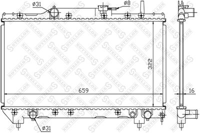 Радиатор STELLOX 1025061SX