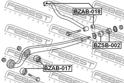 Сайлентблок рычага переднего FEBEST BZAB017