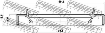 Сальник привода FEBEST 95HBS40591119R