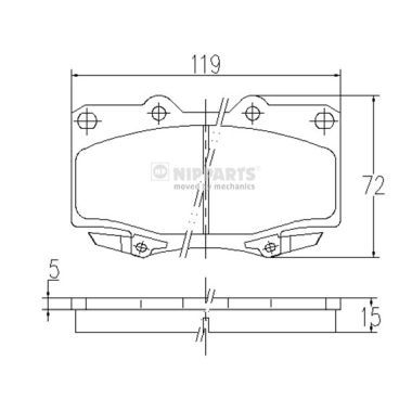 Колодки тормозные передние NIPPARTS J3602055