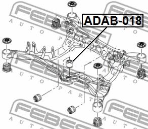 Сайлентблок задней балки FEBEST ADAB018