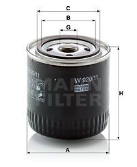 Фильтр масляный MANN-FILTER W92011