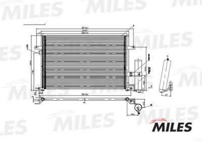Радиатор кондиционера Miles ACCB004