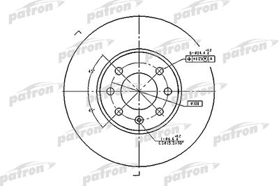 Диск тормозной передний PATRON PBD1609