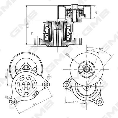 Натяжитель ремня GMB GAT31760
