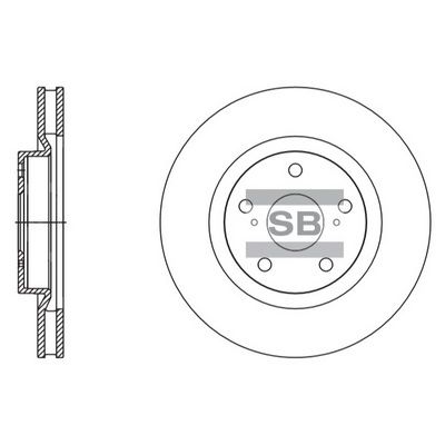 Диск тормозной передний SANGSIN SD4082