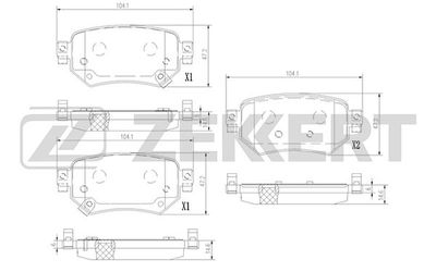 Колодки тормозные дисковые задние Zekkert BS3018