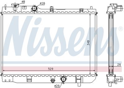 Радиатор системы охлаждения NISSENS 62431A