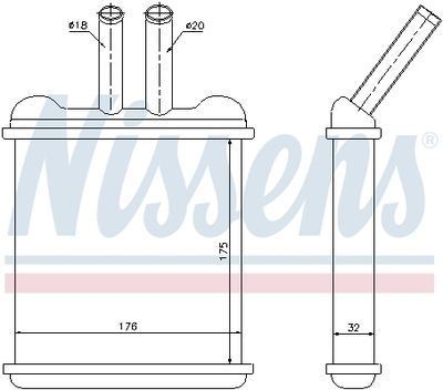 Радиатор отопителя NISSENS 76502