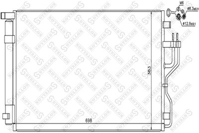 Радиатор кондиционера STELLOX 1045695SX