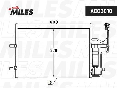 Радиатор кондиционера Miles ACCB010