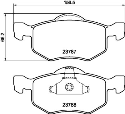 Колодки тормозные дисковые передние Nisshinbo NP5028