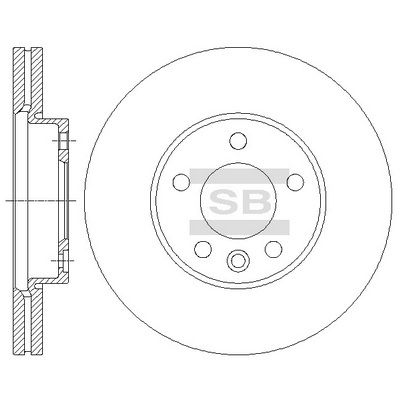 Диск тормозной передний SANGSIN SD5703