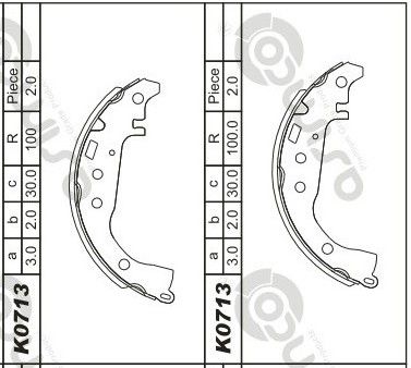 Колодки тормозные барабанные METACO 3020018