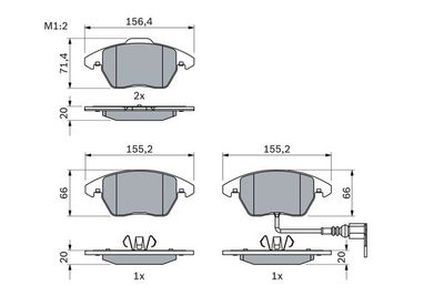 Колодки тормозные дисковые передние BOSCH 0986424797