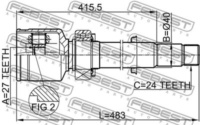 ШРУС внутренний правый FEBEST 0111GSV40RH