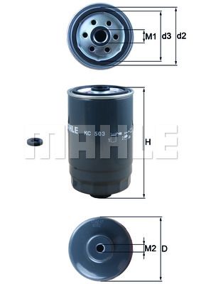 Фильтр топливный MAHLE KC503D