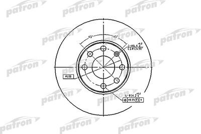 Диск тормозной передний PATRON PBD4042