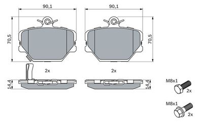 Колодки тормозные дисковые BOSCH 0986424471