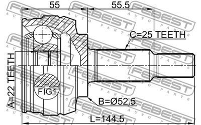 ШРУС наружный FEBEST 2410FLUE