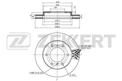 Диск тормозной передний Zekkert BS5319