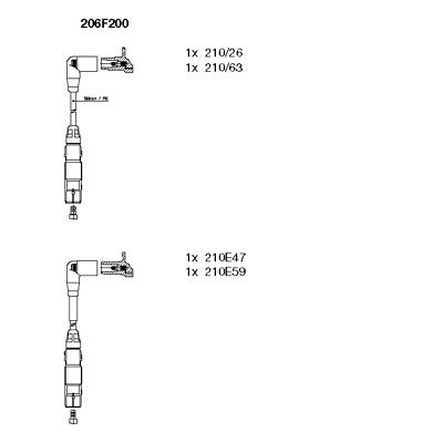 Комплект проводов высоковольтных BREMI 206F200