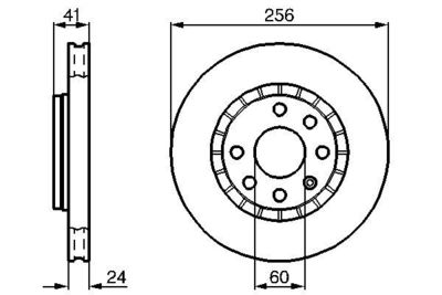 Диск тормозной передний BOSCH 0986478327