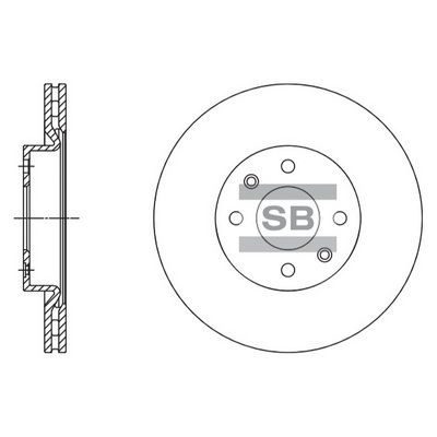 Диск тормозной передний SANGSIN SD3061