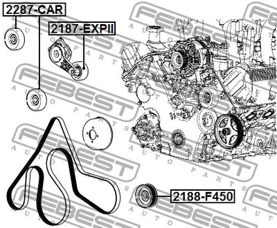 Ролик обводной FEBEST 2188F450