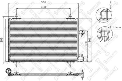Радиатор кондиционера STELLOX 1045067SX