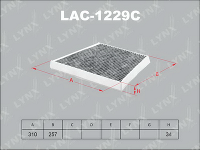 Фильтр салона угольный LYNXauto LAC1229C