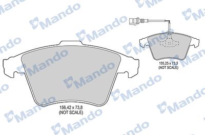 Колодки тормозные дисковые Mando MBF015228