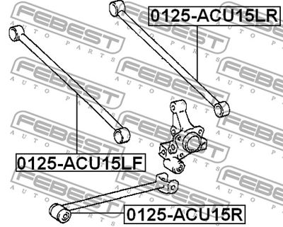 Тяга задняя поперечная FEBEST 0125ACU15LR