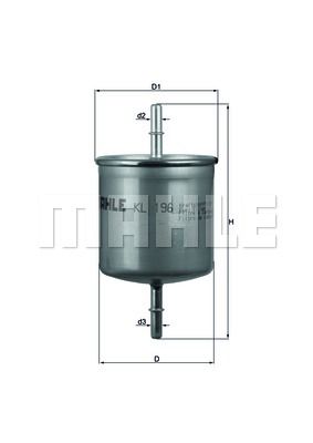 Фильтр топливный MAHLE KL196