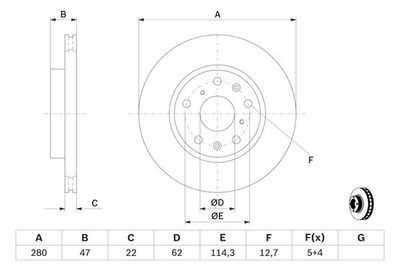 Диск тормозной BOSCH 0986479403