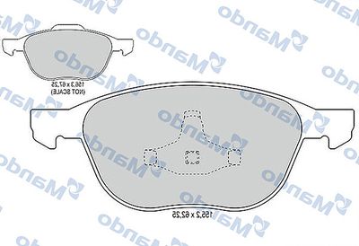 Колодки тормозные дисковые передние Mando MBF015199