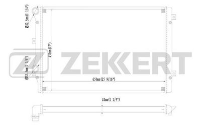 Радиатор охлаждения двигателя Zekkert MK1092