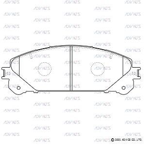 Колодки тормозные дисковые ADVICS SN965