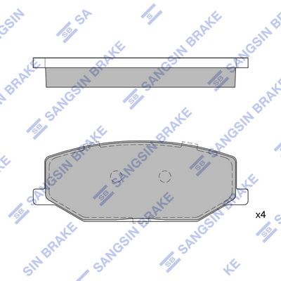 Колодки тормозные передние SANGSIN SP1540