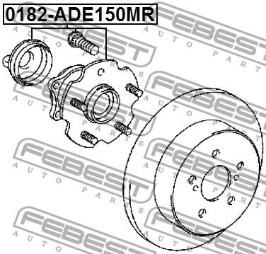 Ступица задняя FEBEST 0182ADE150MR