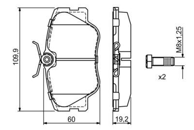 Колодки тормозные дисковые BOSCH 0986469410