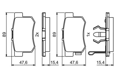 Колодки тормозные дисковые задние BOSCH 0986494233