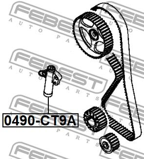 Натяжитель ремня ГРМ FEBEST 0490CT9A