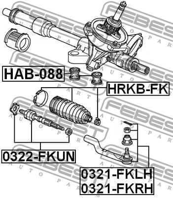 Пыльник рулевой рейки FEBEST HRKBFK