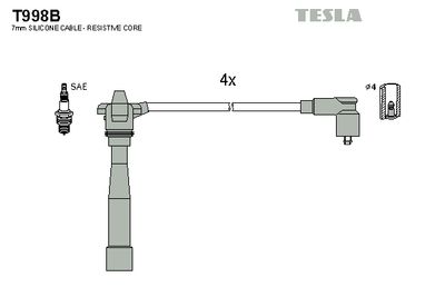 Провода зажигания TESLA T998B