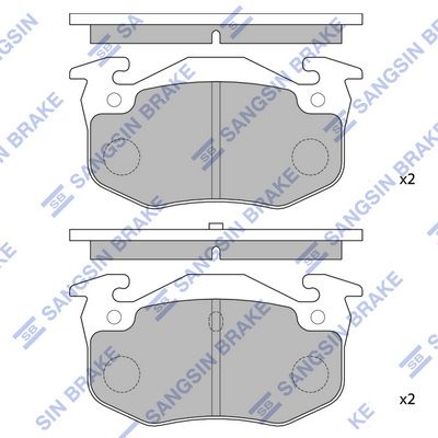 Колодки тормозные дисковые SANGSIN SP1242