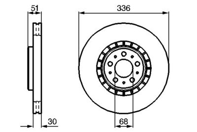 Диск тормозной передний BOSCH 0986479202