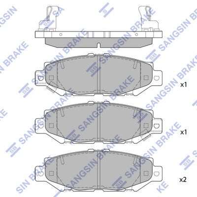 Колодки тормозные дисковые SANGSIN SP1432