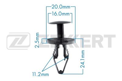 Клипса крепежная Zekkert BE2294