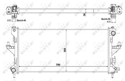Радиатор системы охлаждения NRF 53199